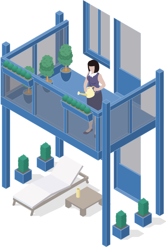 Illustration Balkonanbau